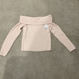H&M Soft Pink Ribbed Knit Top